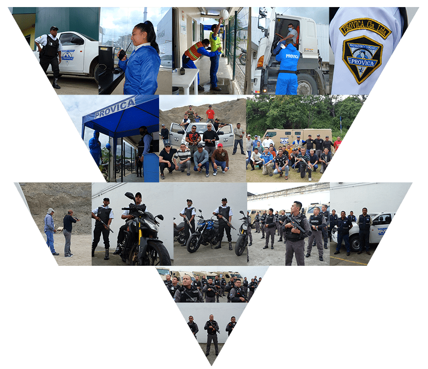 Equipo instalando sistemas de seguridad